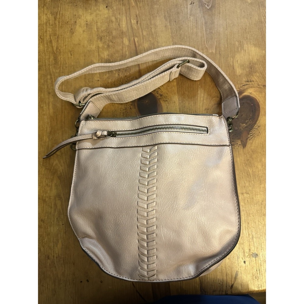 Time‎ & Tru Purse Handbag Willow Crossbody Shoulder Bag Beige